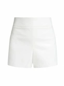 Alice + Olivia Donald Vegan Leather Shorts Off White -ALICE + OLIVIA Sales unnamed file 100