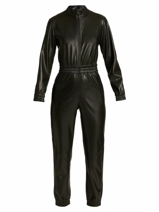 Alice + Olivia Levi Vegan Leather Jumpsuit 1 Alice + Olivia Levi Vegan Leather Jumpsuit
