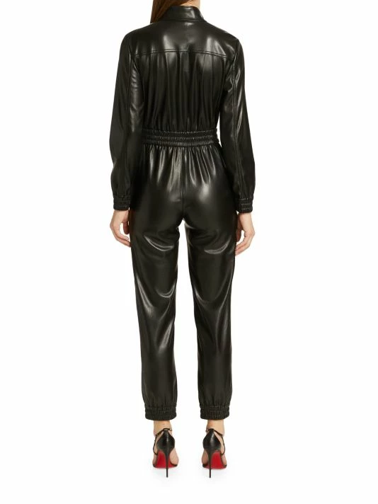 Alice + Olivia Levi Vegan Leather Jumpsuit 5 Alice + Olivia Levi Vegan Leather Jumpsuit - Image 5