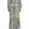 Alice + Olivia Katia Printed High-Low Midi-Dress