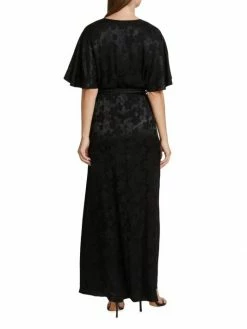 Alice + Olivia Davida Belted Satin Jacquard Maxi Dress -ALICE + OLIVIA Sales unnamed file 1055