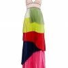 Alice + Olivia Maisie Layered Pleat Maxi Dress