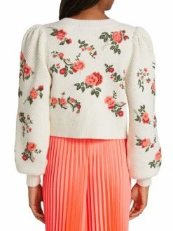 Alice + Olivia Kitty Floral-Embroidered Cardigan -ALICE + OLIVIA Sales unnamed file 1083