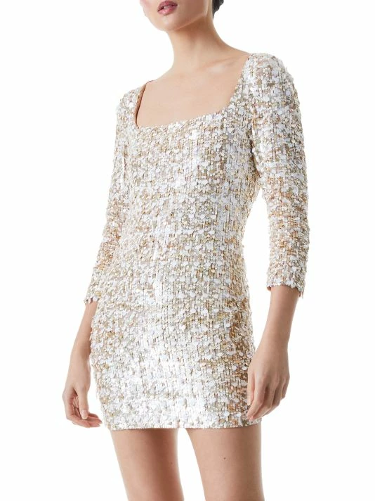 Alice + Olivia Davinia Metallic Minidress 4 Alice + Olivia Davinia Metallic Minidress - Image 4