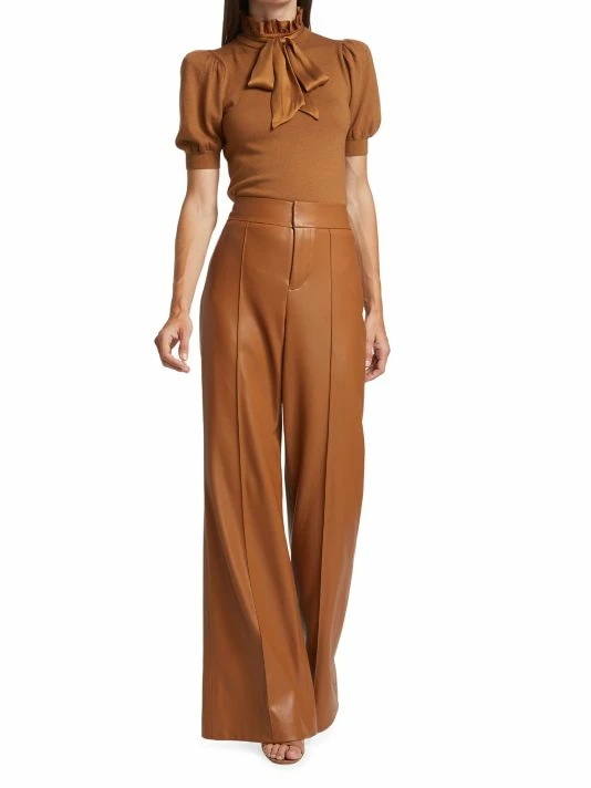 Alice + Olivia Chase Puff-SleeveTop Black 2 Alice + Olivia Chase Puff-SleeveTop Black - Image 2