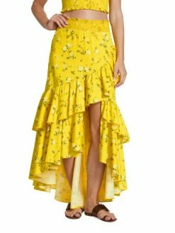 Alice + Olivia Cristina Ruffled Cotton-Blend Wrap-Effect Skirt 9 Alice + Olivia Cristina Ruffled Cotton-Blend Wrap-Effect Skirt -ALICE + OLIVIA Sales unnamed file 1136