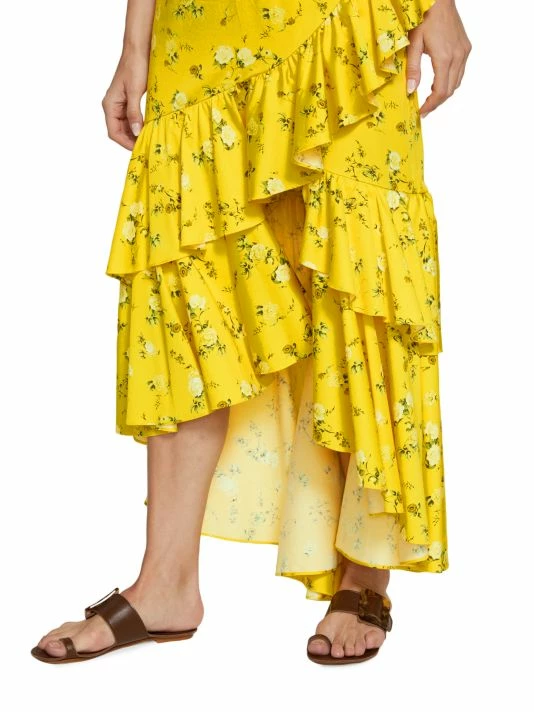 Alice + Olivia Cristina Ruffled Cotton-Blend Wrap-Effect Skirt 6 Alice + Olivia Cristina Ruffled Cotton-Blend Wrap-Effect Skirt - Image 6