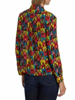 Alice + Olivia Willa Checkered Graphic Shirt -ALICE + OLIVIA Sales unnamed file 1145