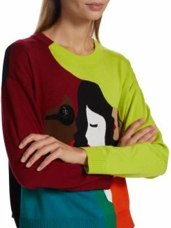 Alice + Olivia Gleeson Colorblocked Bead-Embellished Sweater -ALICE + OLIVIA Sales unnamed file 1160