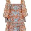 Alice + Olivia Rowen Printed Babydoll Minidress