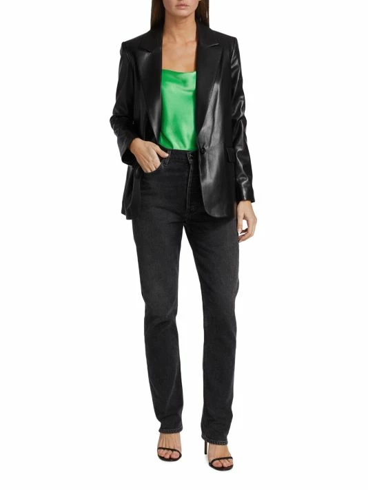 Alice + Olivia Denny Vegan Leather Blazer 2 Alice + Olivia Denny Vegan Leather Blazer - Image 2