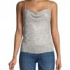 Alice + Olivia Harmon Crystal Drapey Slip Tank Top