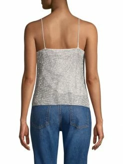 Alice + Olivia Harmon Crystal Drapey Slip Tank Top -ALICE + OLIVIA Sales unnamed file 1234
