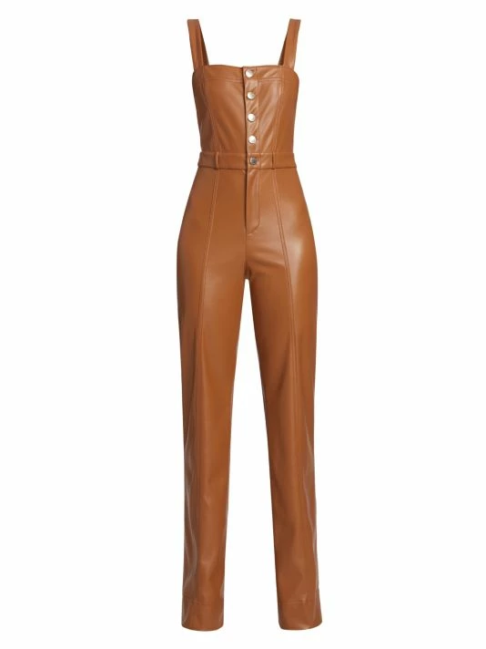 Alice + Olivia Linette Vegan Leather Jumpsuit 1 Alice + Olivia Linette Vegan Leather Jumpsuit