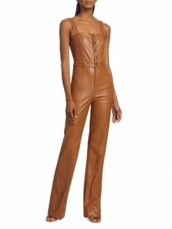 Alice + Olivia Linette Vegan Leather Jumpsuit 9 Alice + Olivia Linette Vegan Leather Jumpsuit -ALICE + OLIVIA Sales unnamed file 1247