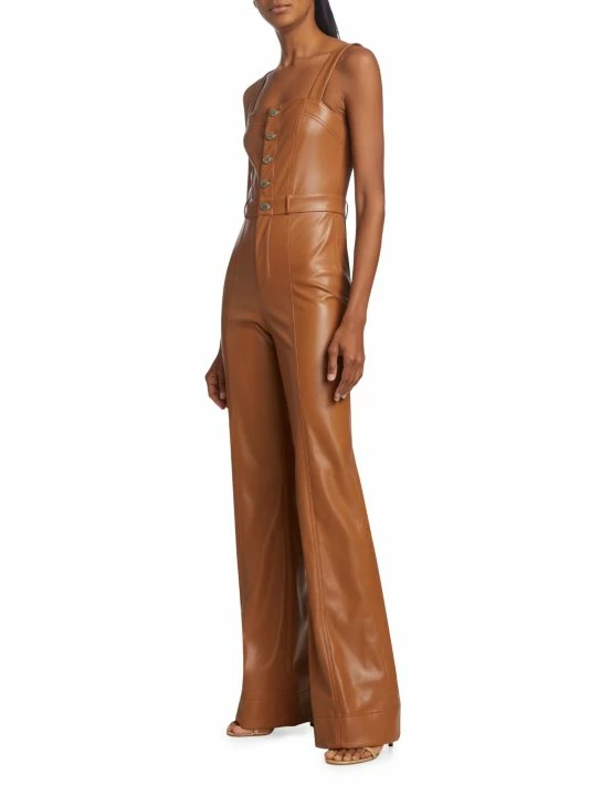 Alice + Olivia Linette Vegan Leather Jumpsuit 4 Alice + Olivia Linette Vegan Leather Jumpsuit - Image 4