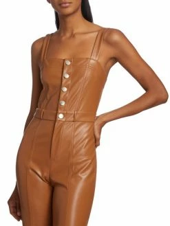Alice + Olivia Linette Vegan Leather Jumpsuit 12 Alice + Olivia Linette Vegan Leather Jumpsuit -ALICE + OLIVIA Sales unnamed file 1250