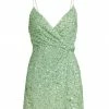 Alice + Olivia Celestine Embellished Wrap Minidress