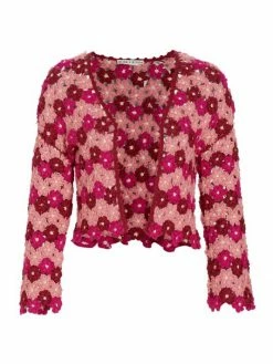 Alice + Olivia Anderson Crochet Crop Cardigan