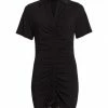 Alice + Olivia Marsha Ruched Polo T-Shirt Dress