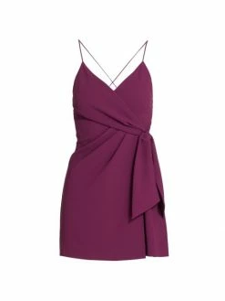 Alice + Olivia Katie Wrap Minidress