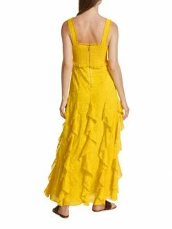 Alice + Olivia Empire-Waist Jacquard Godet Dress -ALICE + OLIVIA Sales unnamed file 1406