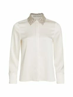 Alice + Olivia Willa Satin Shirt