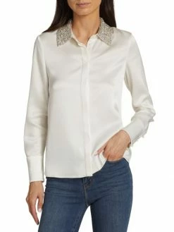 Alice + Olivia Willa Satin Shirt -ALICE + OLIVIA Sales unnamed file 1422