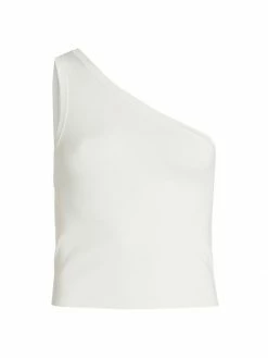 Alice + Olivia Elden One-Shoulder Tank Top Black -ALICE + OLIVIA Sales unnamed file 1429