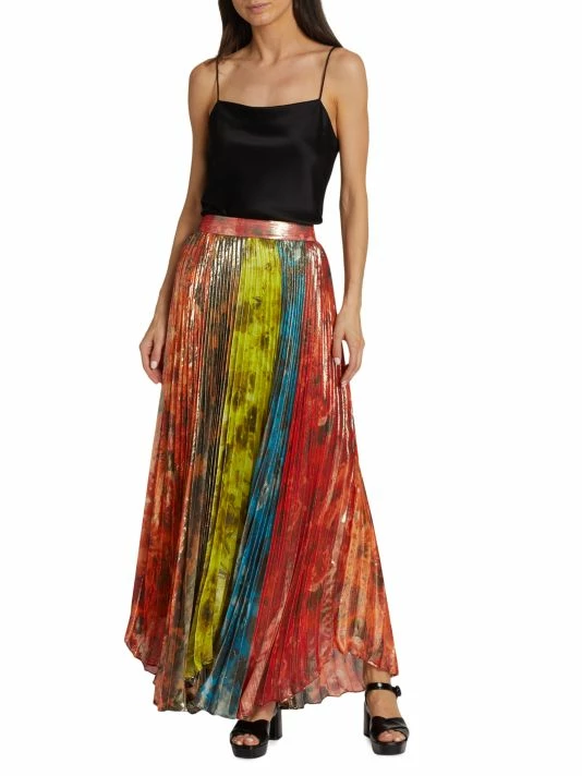 Alice + Olivia Katz Pleated Maxi Skirt 2 Alice + Olivia Katz Pleated Maxi Skirt - Image 2
