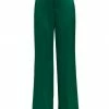 Alice + Olivia Dylan High-Waist Pintuck Trousers Black
