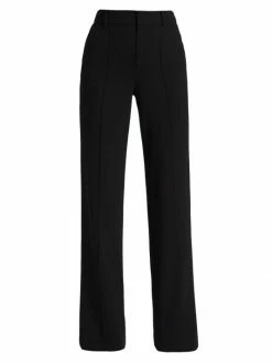Alice + Olivia Dylan High-Waist Pintuck Trousers Black -ALICE + OLIVIA Sales unnamed file 1495
