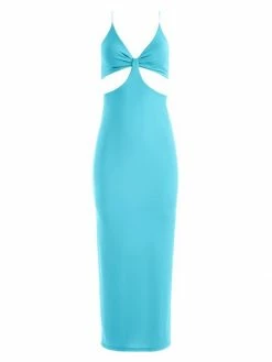 Alice + Olivia Havana Cut-Out Jersey Dress Aqua -ALICE + OLIVIA Sales unnamed file 15