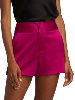 Alice + Olivia Cady High-Waist Satin Shorts -ALICE + OLIVIA Sales unnamed file 1504