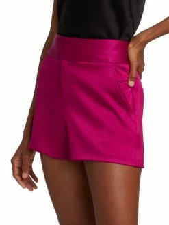 Alice + Olivia Cady High-Waist Satin Shorts -ALICE + OLIVIA Sales unnamed file 1505