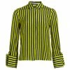 Alice + Olivia Willa Striped Silk Blouse
