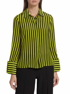 Alice + Olivia Willa Striped Silk Blouse -ALICE + OLIVIA Sales unnamed file 1511