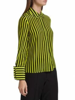 Alice + Olivia Willa Striped Silk Blouse -ALICE + OLIVIA Sales unnamed file 1512