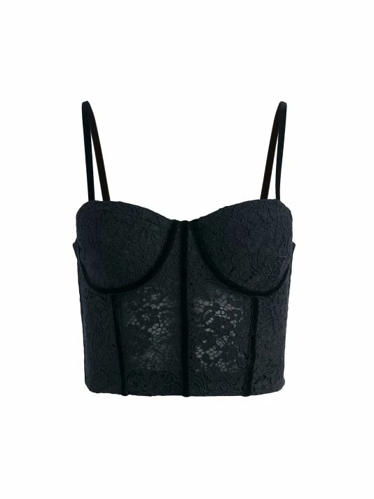 Alice + Olivia Lorette Bustier Crop Top 1 Alice + Olivia Lorette Bustier Crop Top