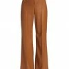 Alice + Olivia Dylan Wide-Leg Vegan Leather Pants Camel