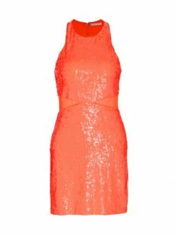 Alice + Olivia Cara Sleeveless Sequin Minidress