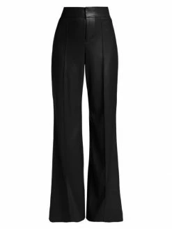 Alice + Olivia Dylan Wide-Leg Vegan Leather Pants Camel -ALICE + OLIVIA Sales unnamed file 154
