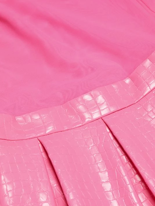 Alice + Olivia Chara Croc-Embossed Party Dress 7 Alice + Olivia Chara Croc-Embossed Party Dress - Image 7