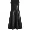 Alice + Olivia Leandra Vegan Leather Midi-Dress