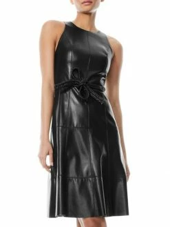 Alice + Olivia Leandra Vegan Leather Midi-Dress -ALICE + OLIVIA Sales unnamed file 1565