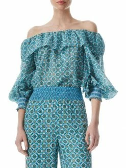 Alice + Olivia Alta Ruffled Silk-Blend Blouse 9 Alice + Olivia Alta Ruffled Silk-Blend Blouse -ALICE + OLIVIA Sales unnamed file 1616