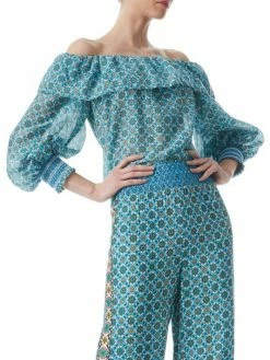 Alice + Olivia Alta Ruffled Silk-Blend Blouse 10 Alice + Olivia Alta Ruffled Silk-Blend Blouse -ALICE + OLIVIA Sales unnamed file 1617