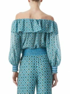 Alice + Olivia Alta Ruffled Silk-Blend Blouse 11 Alice + Olivia Alta Ruffled Silk-Blend Blouse -ALICE + OLIVIA Sales unnamed file 1618