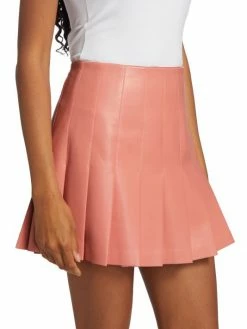 Alice + Olivia Carter Vegan Leather Pleated Miniskirt -ALICE + OLIVIA Sales unnamed file 1645