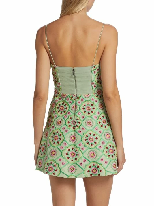 Alice + Olivia Lawrence Embroidered Minidress 5 Alice + Olivia Lawrence Embroidered Minidress - Image 5